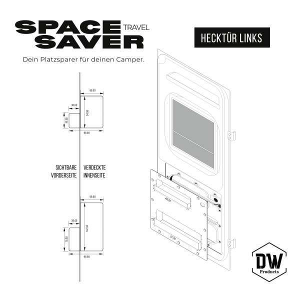SpaceSaver links maße für Selbstausbauer