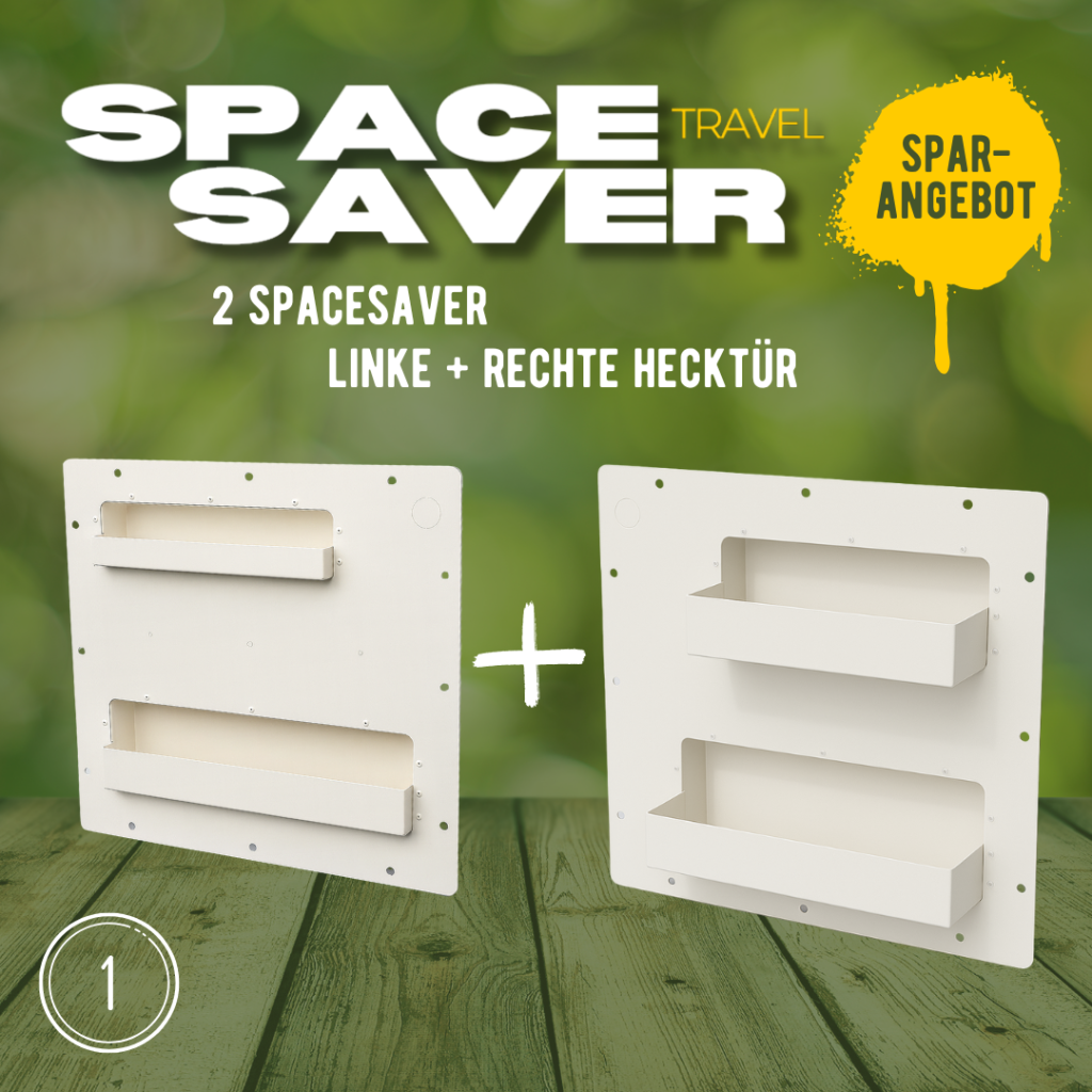 Sparangebot SpaceSaver Travel Einsatz für mehr Stauraum beim Camping, Hecktüren für Fiat Kastenwagen,Campervan