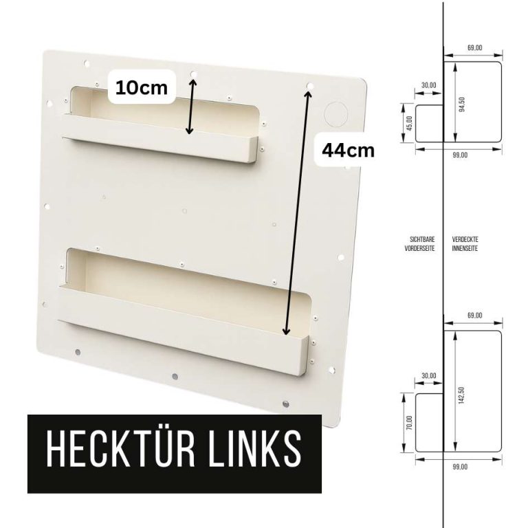 zusätzlicher Stauraum für das Wohnmobil, Hecktür links