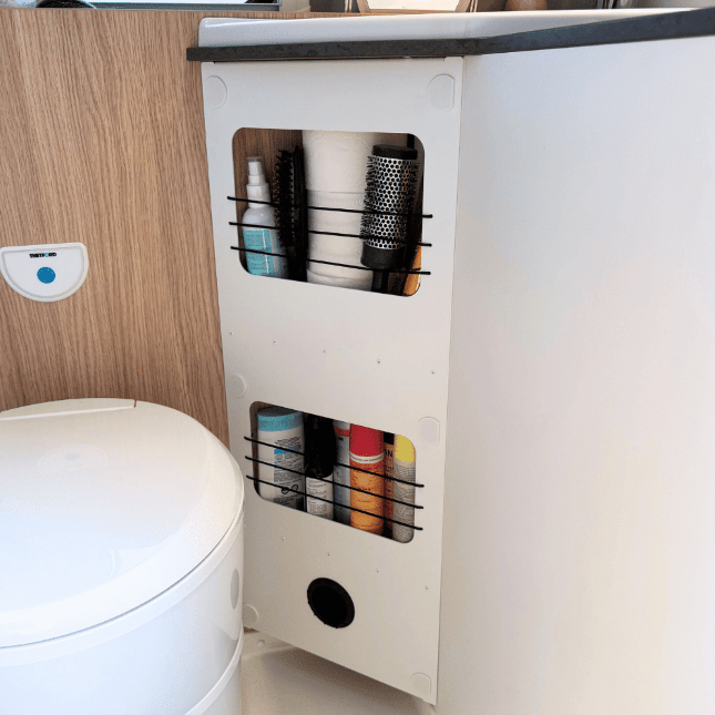 SpaceSaver Travel Waschtisch Beispiele Fuellung Stauraum